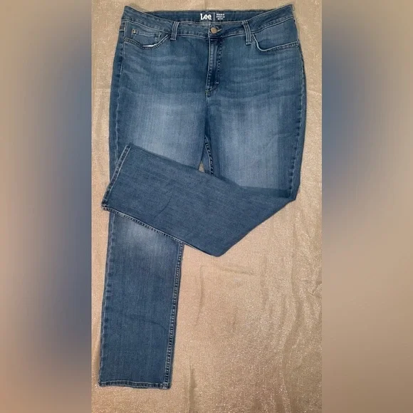 Lee Blue Regular Fit Jeans size 18 M - Picture 3 of 5